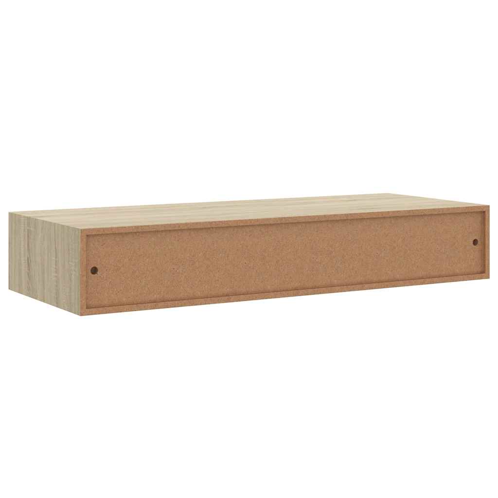 Wandregal mit Schublade Weiß 40x23,5x10 cm MDF
