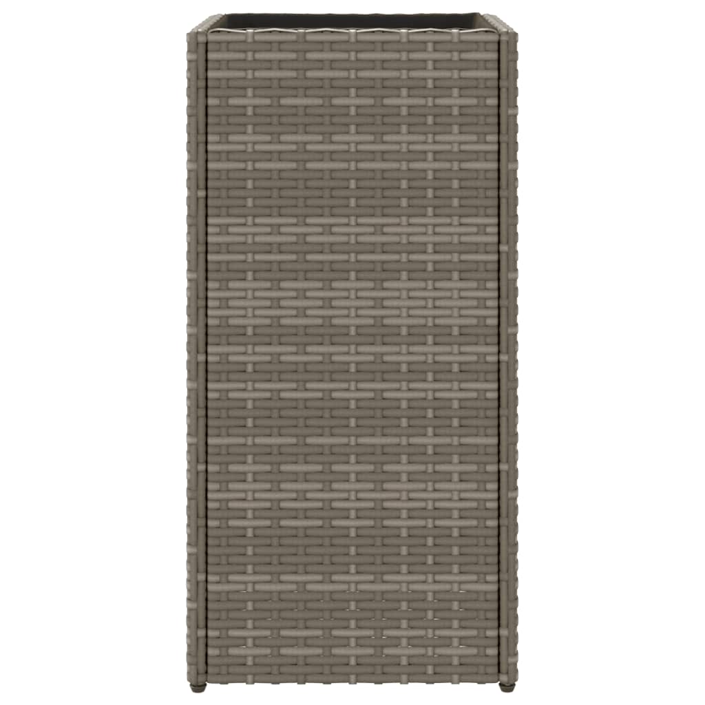 Pflanzkübel 2 Stk. Schwarz 40x40x80 cm Poly Rattan