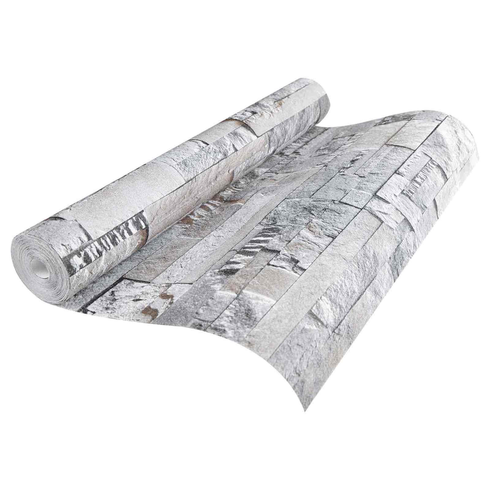 3D Stein Tapete Beige 10 x 0,53 m Vliesstoff