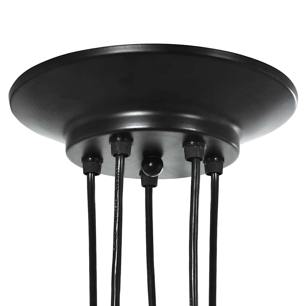 Pendelleuchte mit 3 Fassungen E27 Schwarz Metall