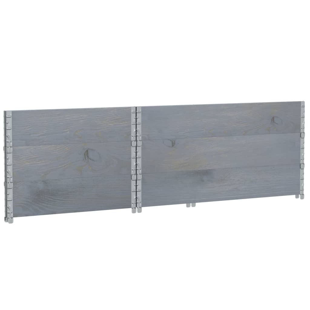 Pflanzkasten Grau 150x100 cm Massivholz Kiefer