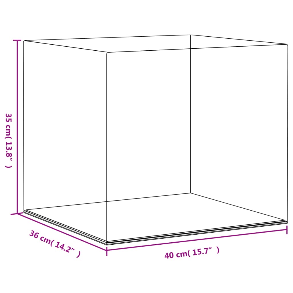 Vitrine Transparent 14x14x22 cm Acryl