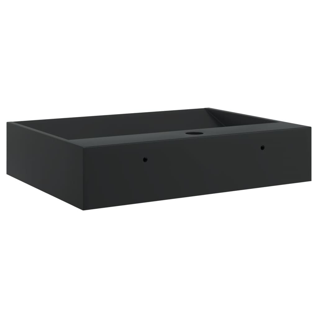 Waschbecken 60x38x11 cm Mineralguss/Marmorguss Mattschwarz
