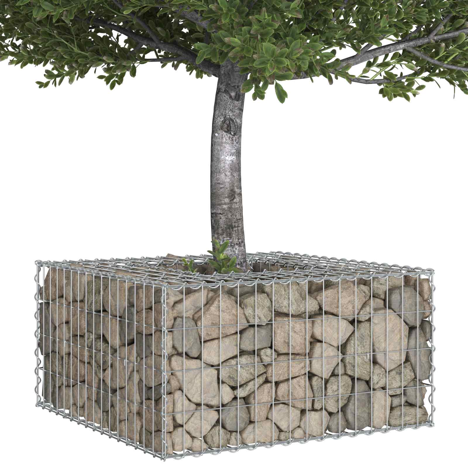 Gabionen Hochbeet Silber
