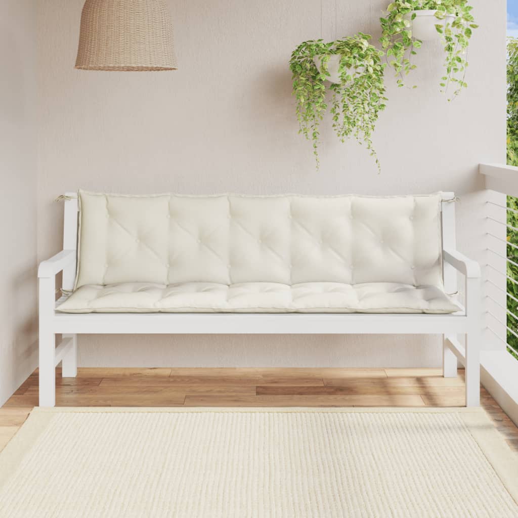 Gartenbank-Auflagen 2 Stk. Melange Anthrazit 100x50x7 cm Stoff