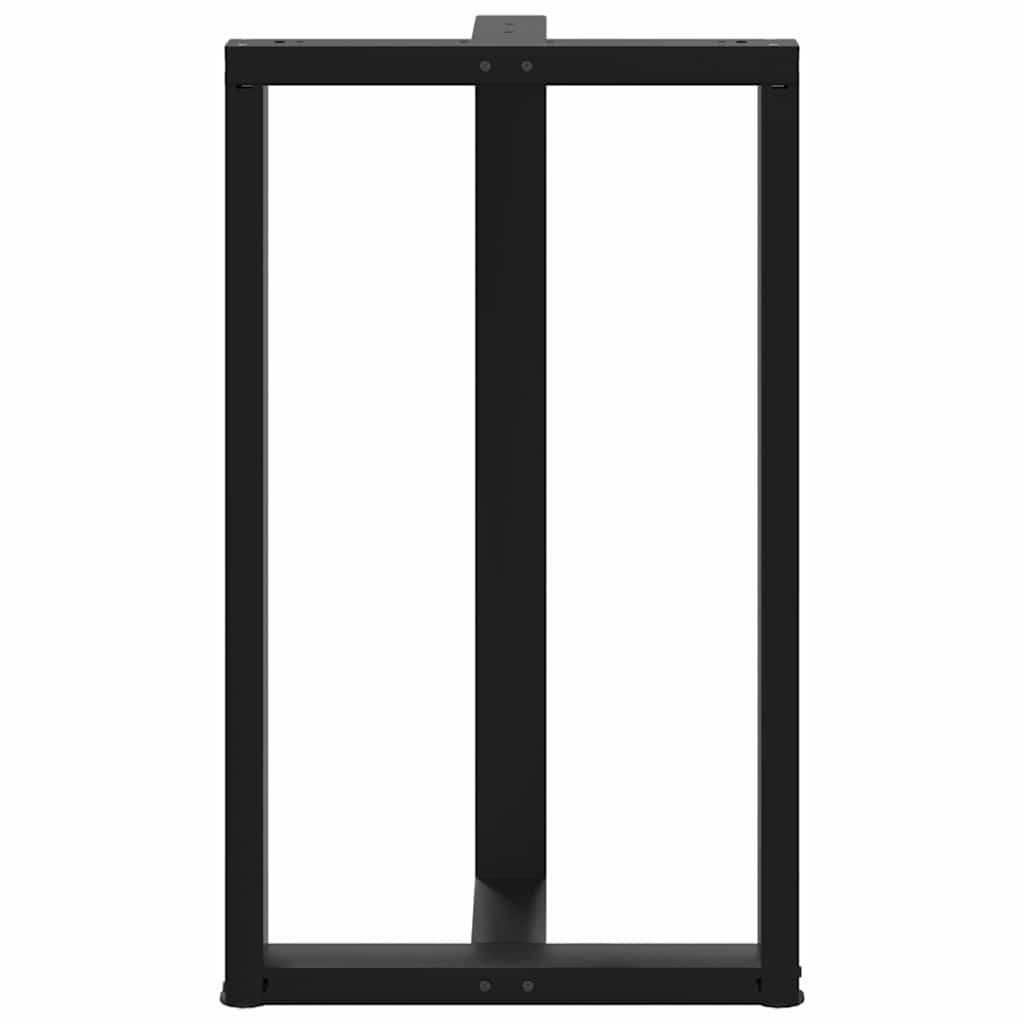 Couchtischbeine T-Form 2 Stk. Schwarz 30x25x(30-31) cm Stahl