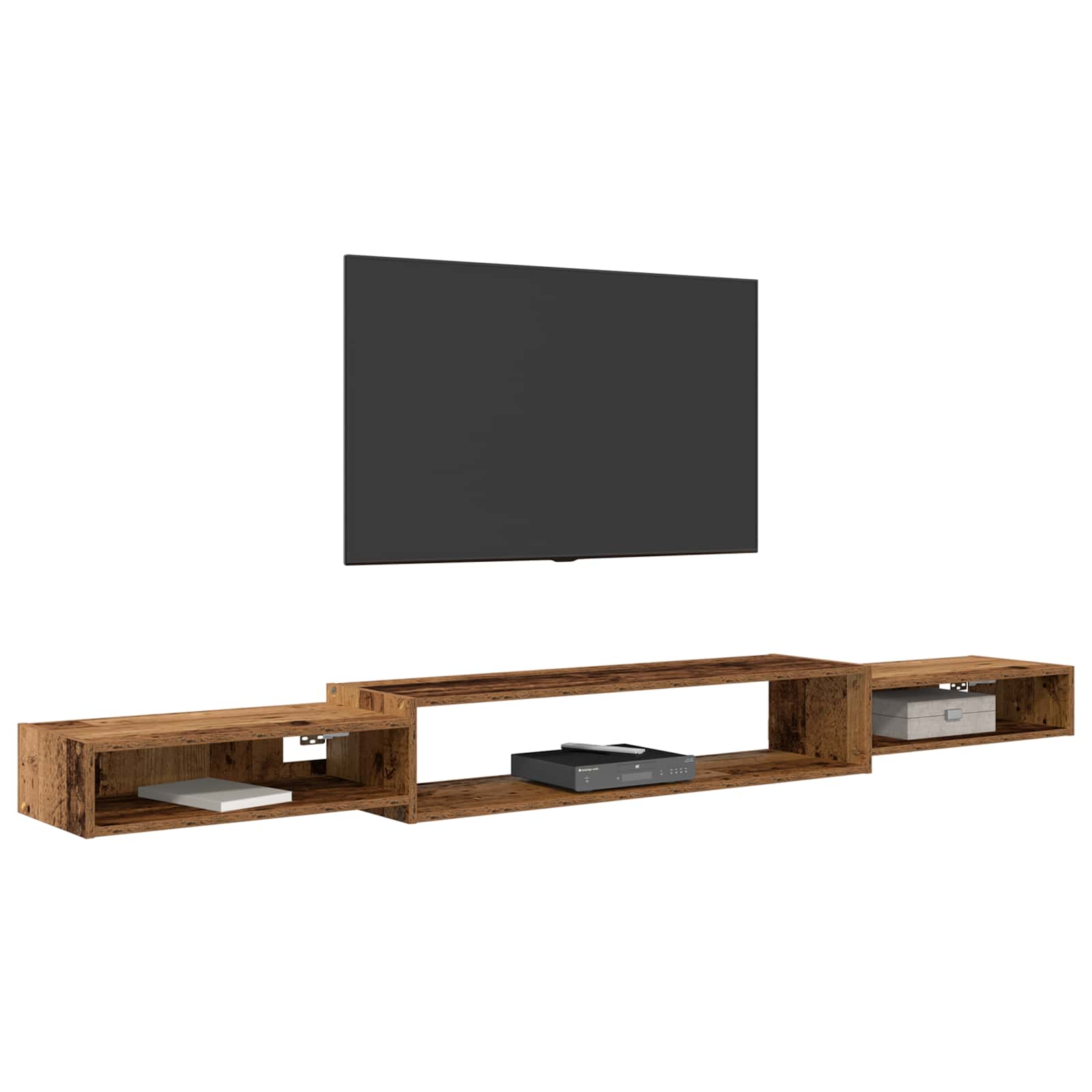 Wandmontierter TV-Schrank Wandhalterung Weiß 140 x 28 x 21 cm