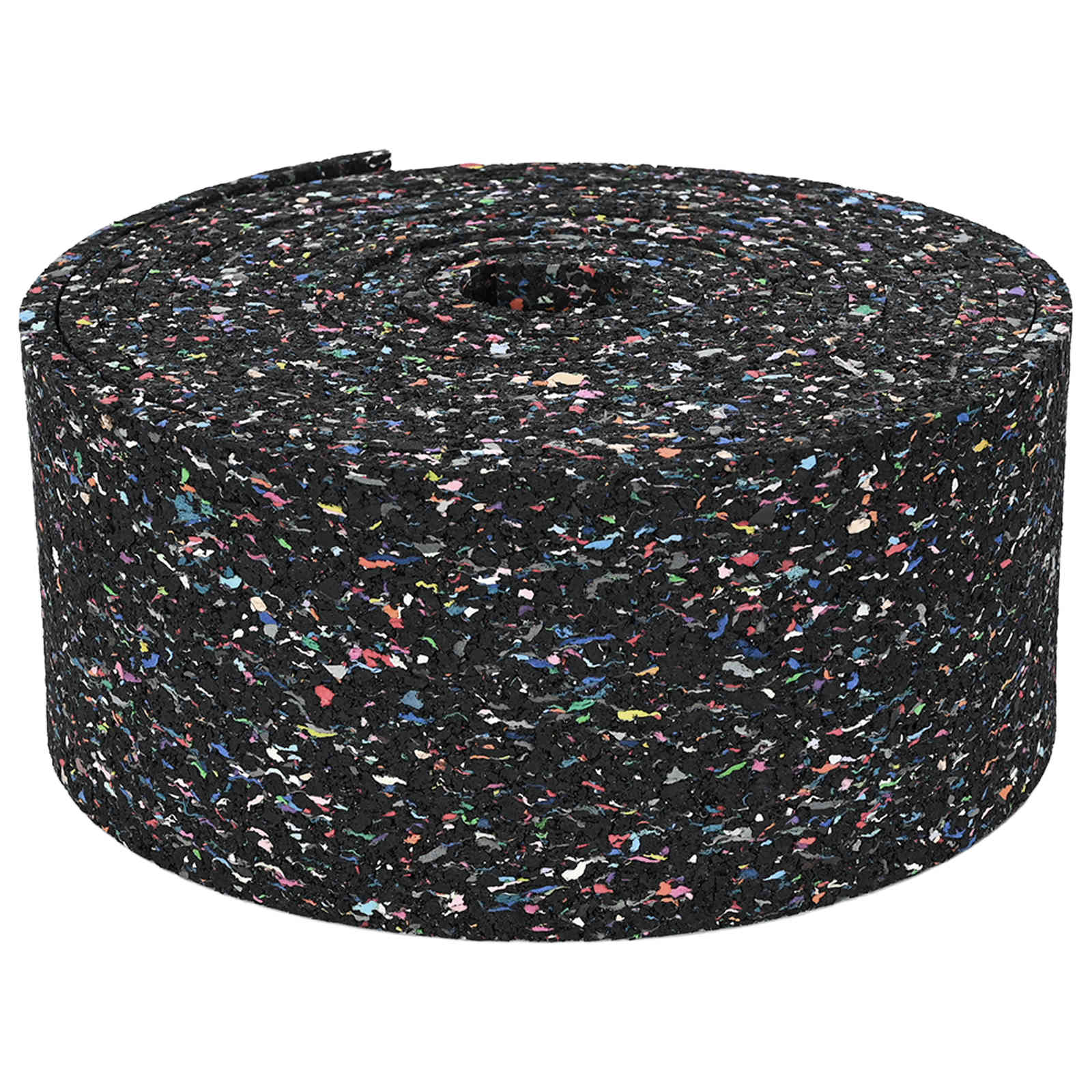 Gummi-Granulat-Rolle Schwarz 200 x 5 x 0,3 cm Gummi