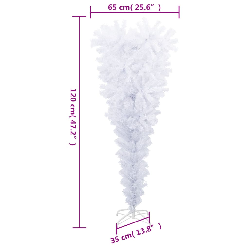 Künstlicher Weihnachtsbaum mit Ständer Umgekehrt Grün 120 cm