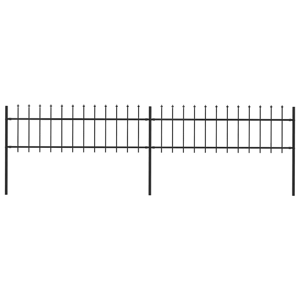 Gartenzaun Woerden mit Speerspitze Stahl 181 x 60 cm Schwarz