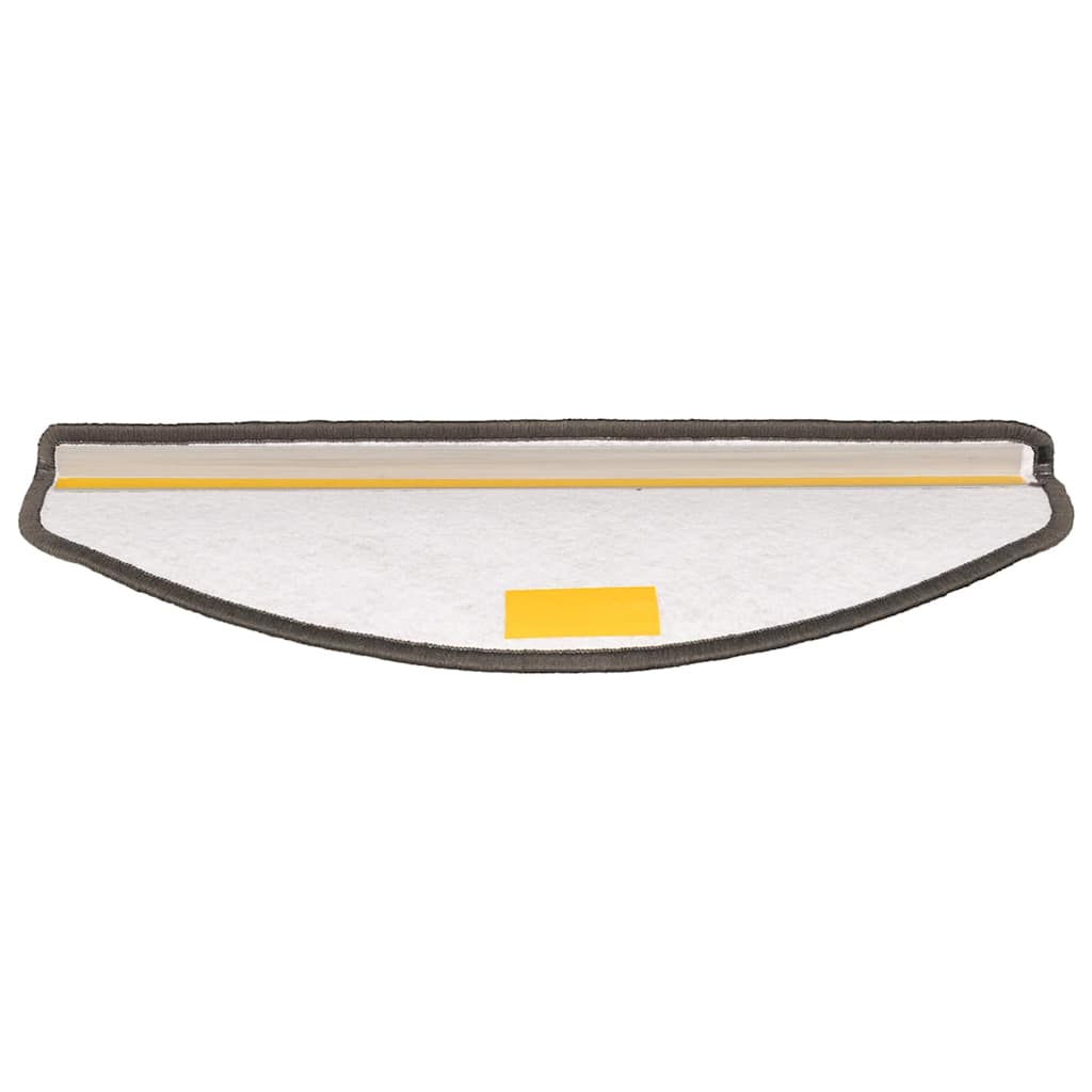 Stufenmatten 15 Stk. 56x17x3 cm Grau Halbrund