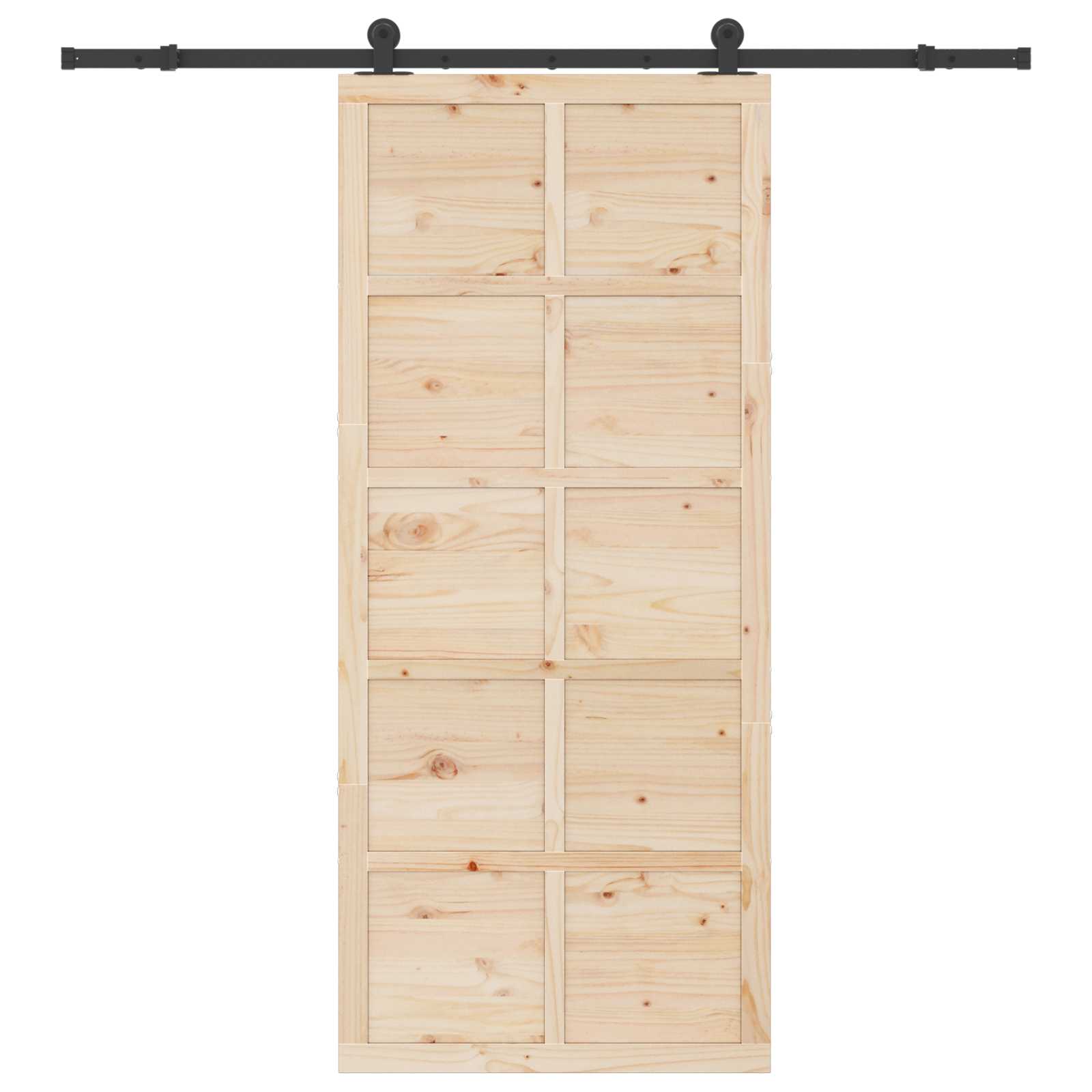Schiebetür Natur 100 x 208 cm Massives Kiefernholz