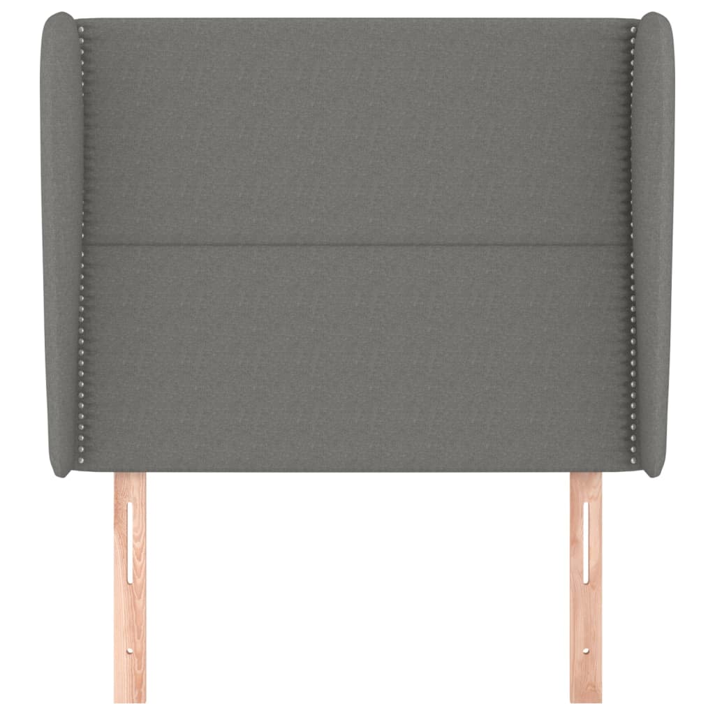 Kopfteil mit Ohren Dunkelgrau 83x23x78/88 cm Stoff