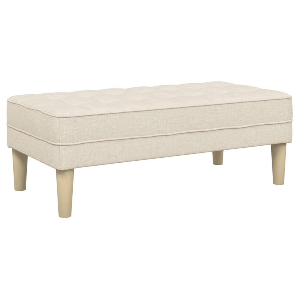 Bank mit Kissen Hellgrau 113 x 57 x 39 cm Stoff