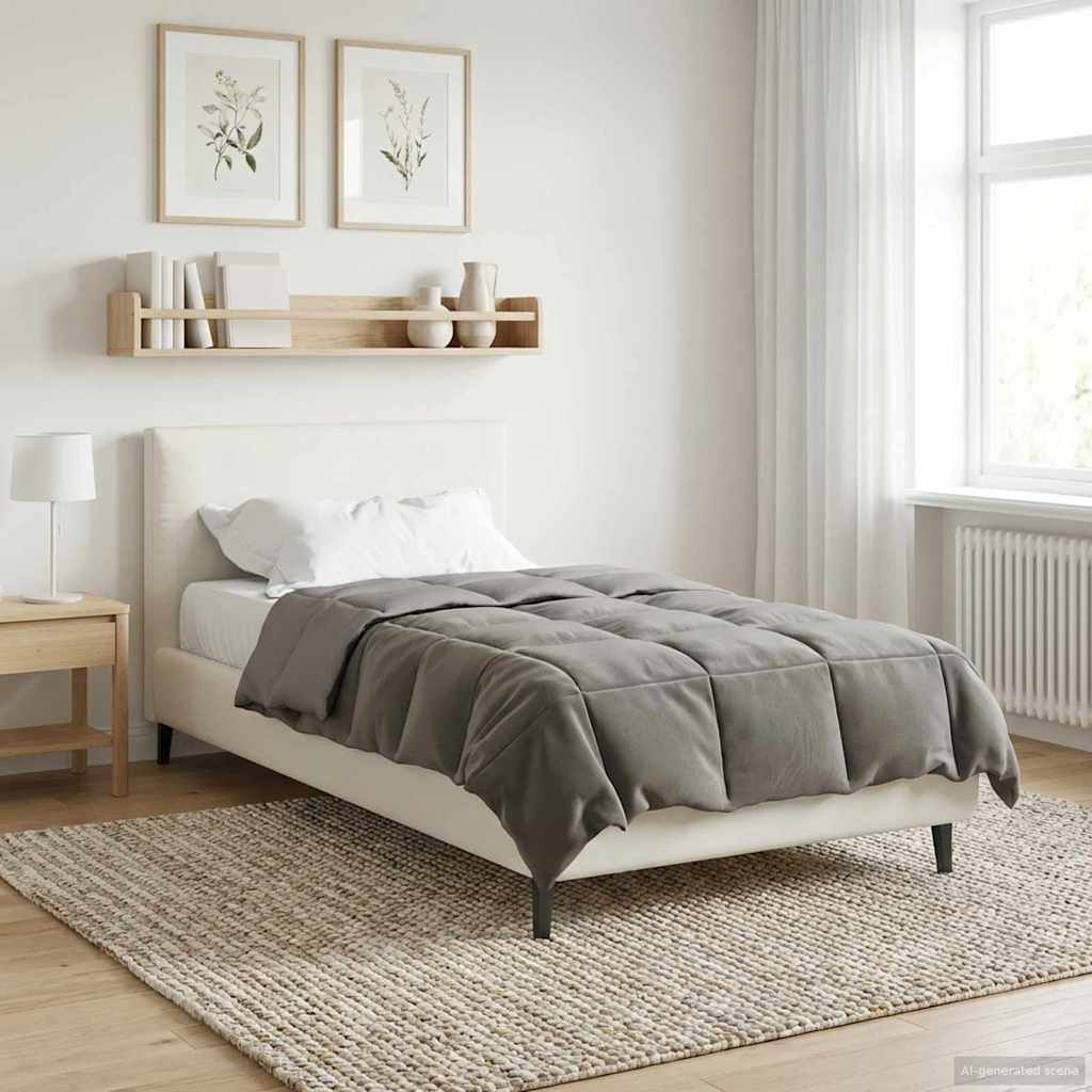 Winterbettdecke Gepolstert Anthrazit 240 x 260 cm Mikrofaser