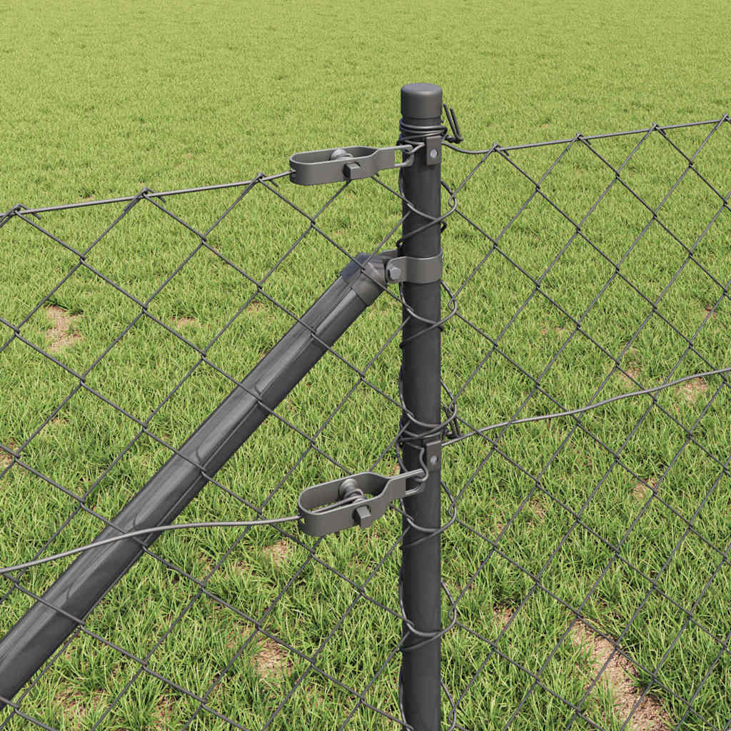 Outdoor Kettenglied-Zaun Erdfixierung 10 x 0,4 m Grün Netz