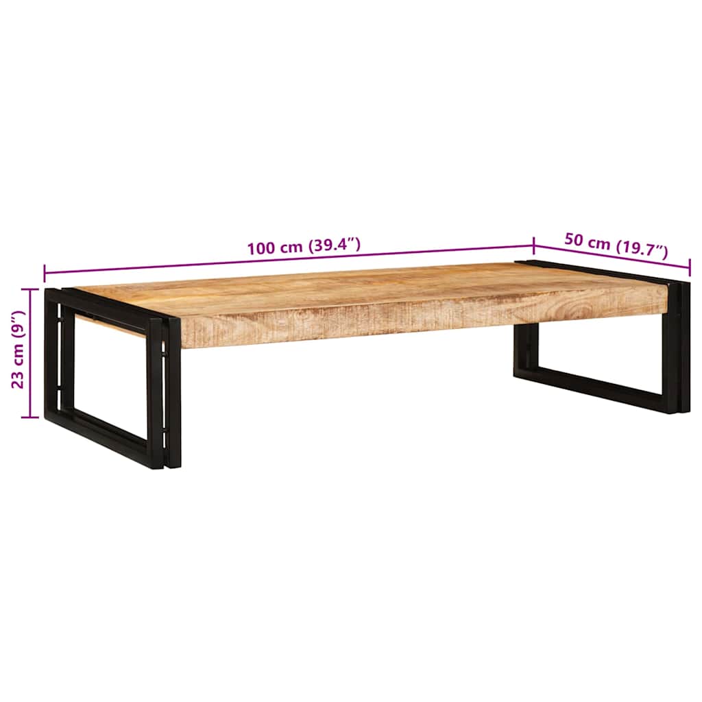Badregal für Braun 40 x 50 x 23 cm Massives rohes Mangoholz