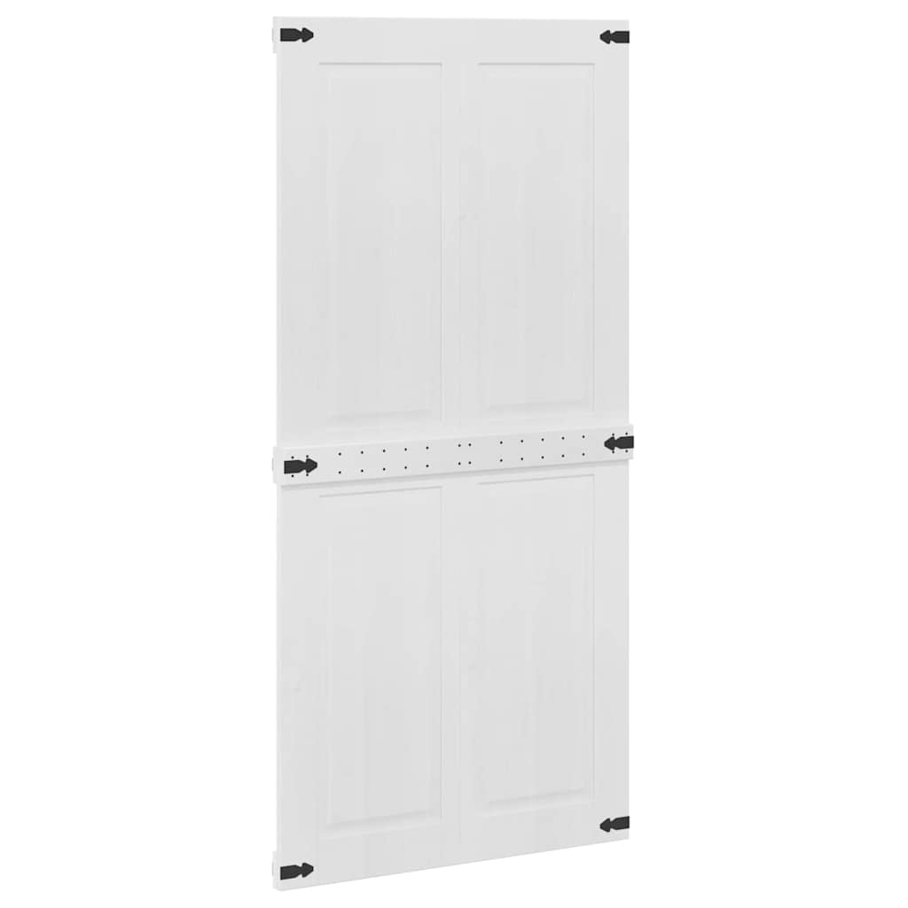 Scheunentür Corona Weiß 70 x 210 cm Massives Kiefernholz