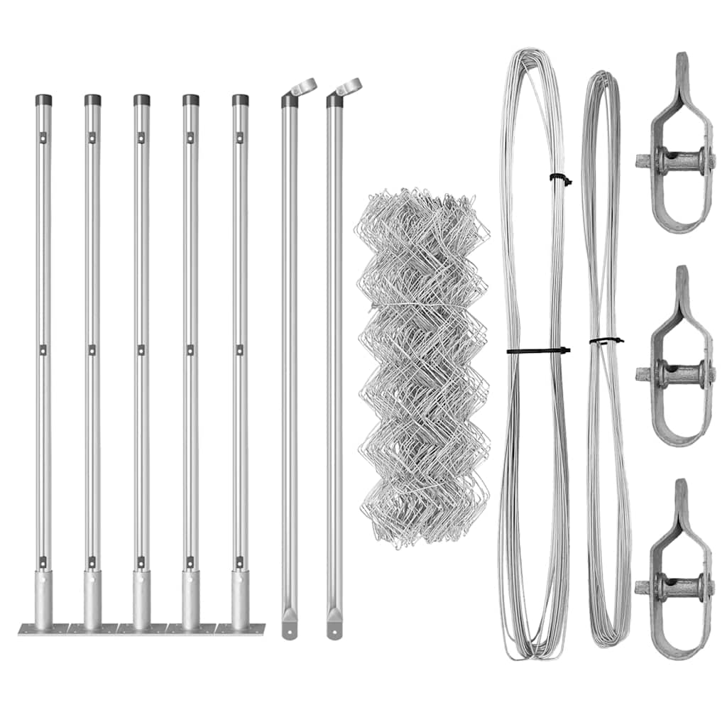 Outdoor Kettenglied-Zaun Erdfixierung 10 x 0,4 m Grün Netz