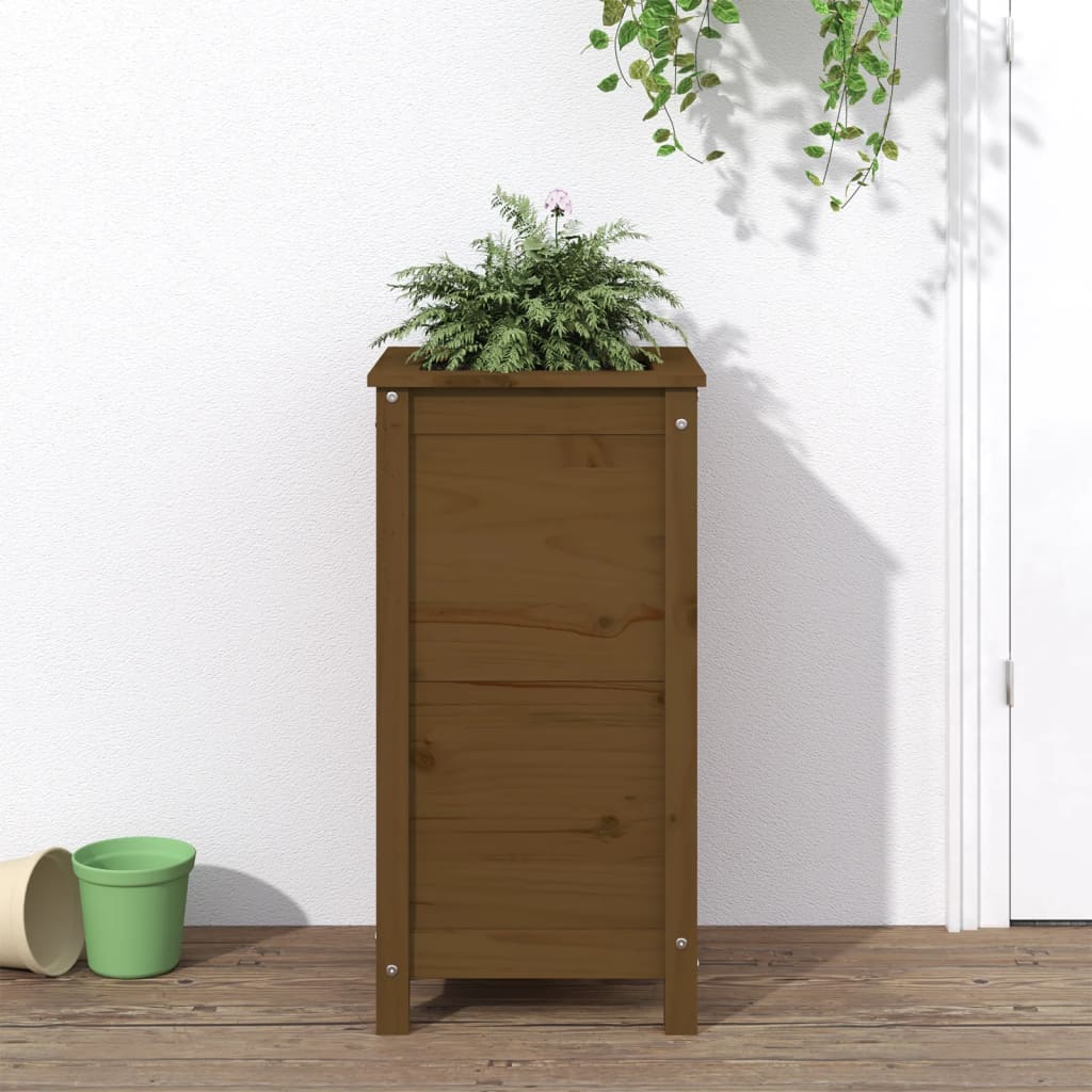 Garten-Pflanzgefäß Wachsbraun 40 x 40 x 39 cm
