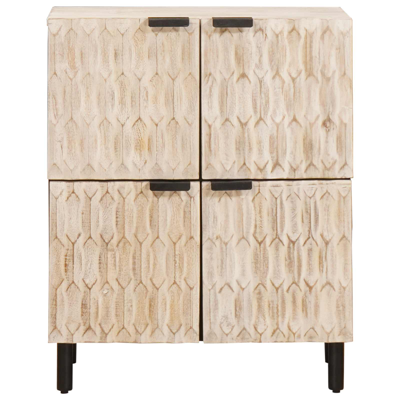 Sideboard mit Tür Weiße gewaschene Oberfläche 60 x 33 x 75 cm