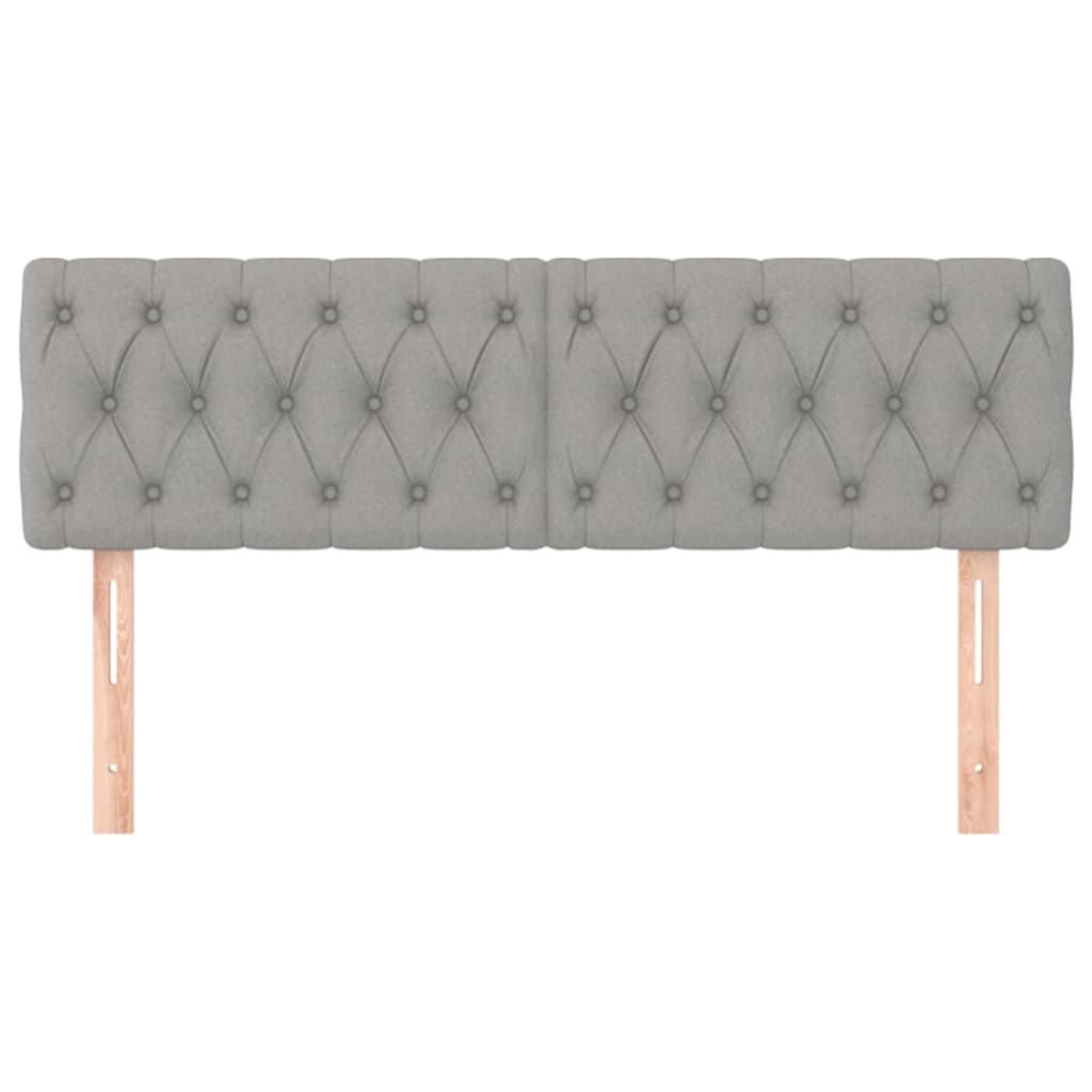 Kopfteil Hellgrau 80x7x118/128 cm Stoff