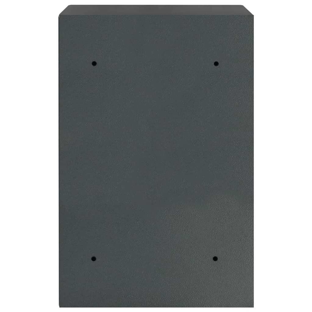 Digitaler Safe mit Schloss Dunkelgrau 23 x 17 x 17 cm Stahl