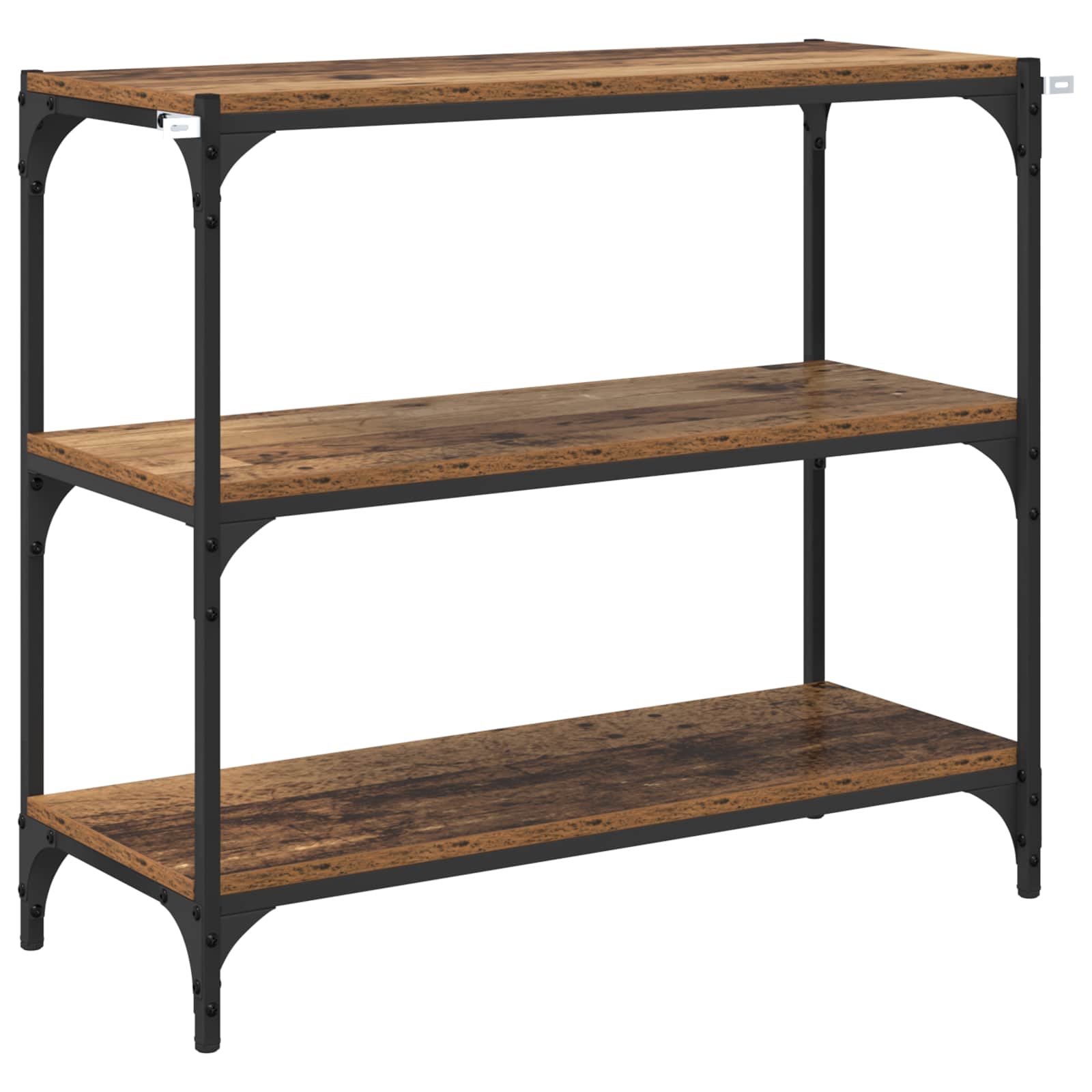 Bücherregal Schwarz 40x33x70,5 cm Holzwerkstoff und Stahl