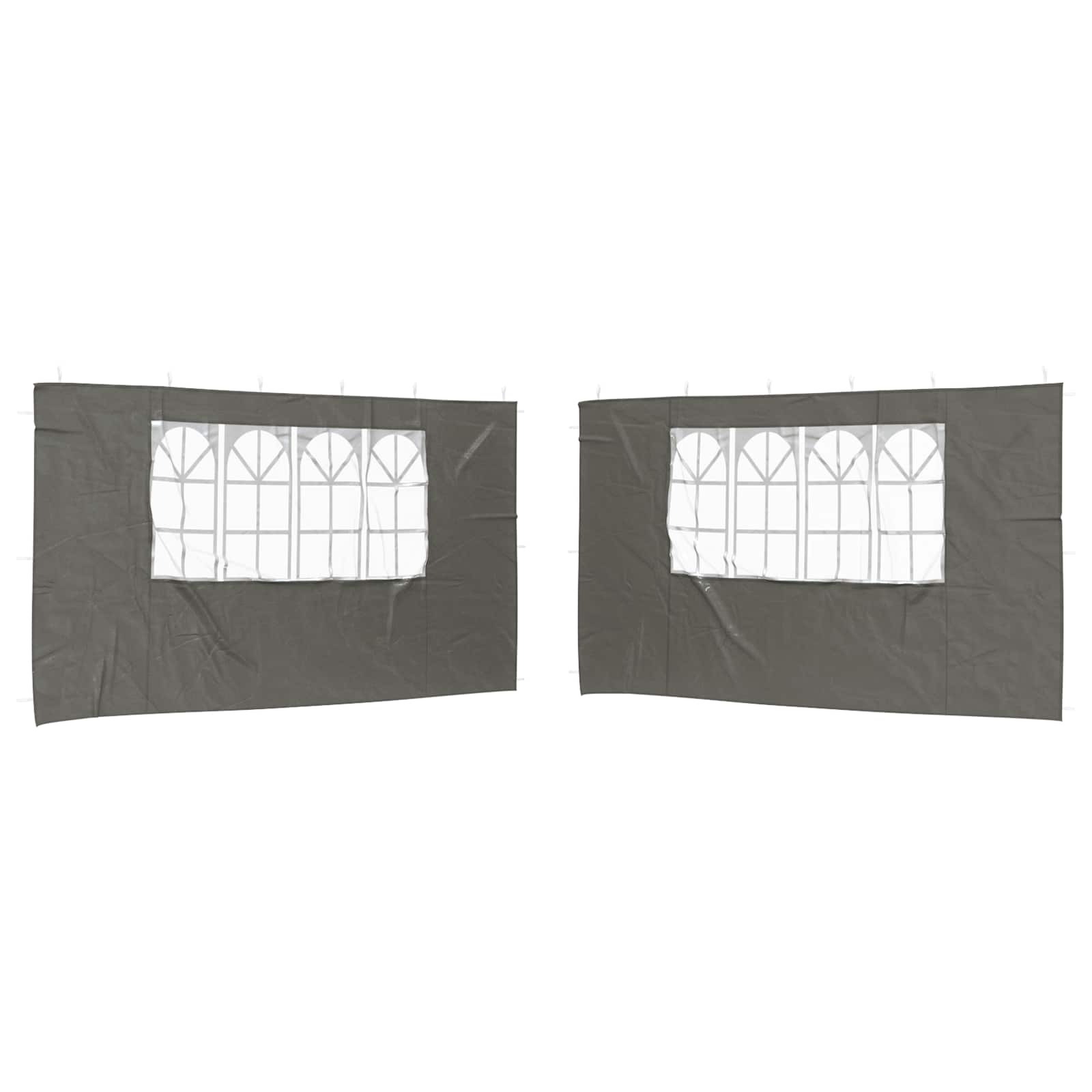 Party Zelt Seitenteil 2 pcs 300 x 195 cm Rot PE und Stahl