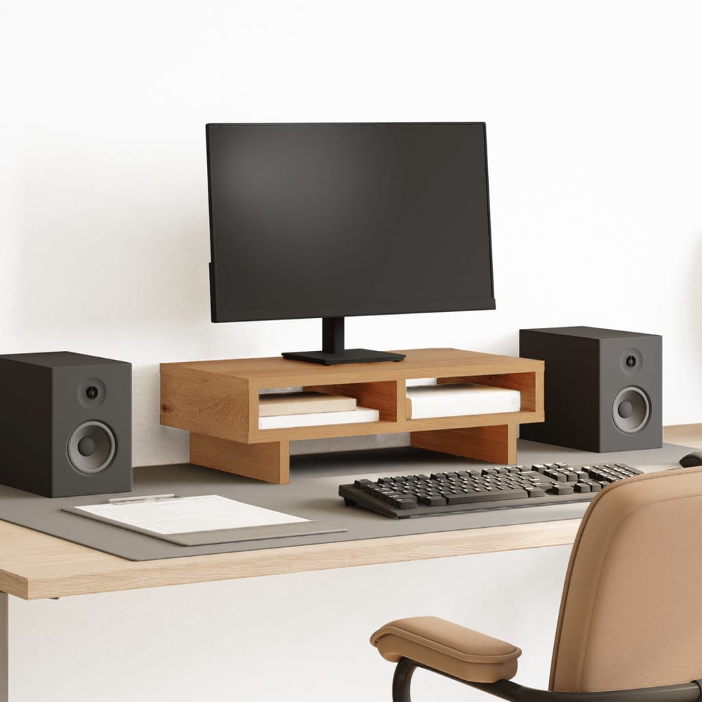 Monitor Halterung Schwarz 100 x 27 x 15 cm Holzwerkstoff
