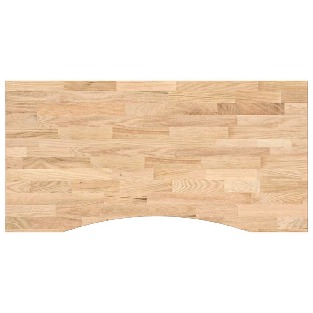 Schreibtischplatte Unbehandelt 80x50x2,5 cm Massivholz Eiche