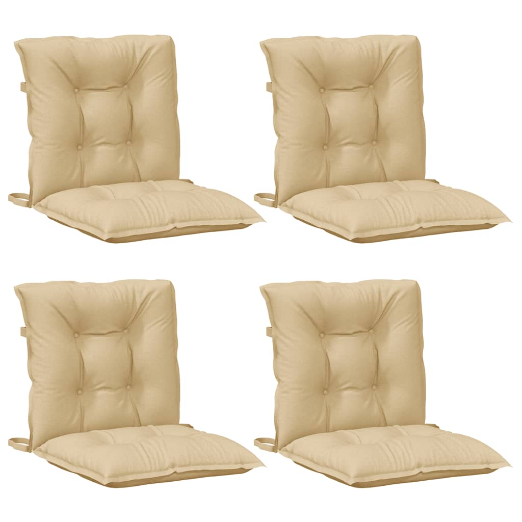 Niedriglehner-Auflagen 2 Stk Melange Anthrazit 100x50x7cm Stoff