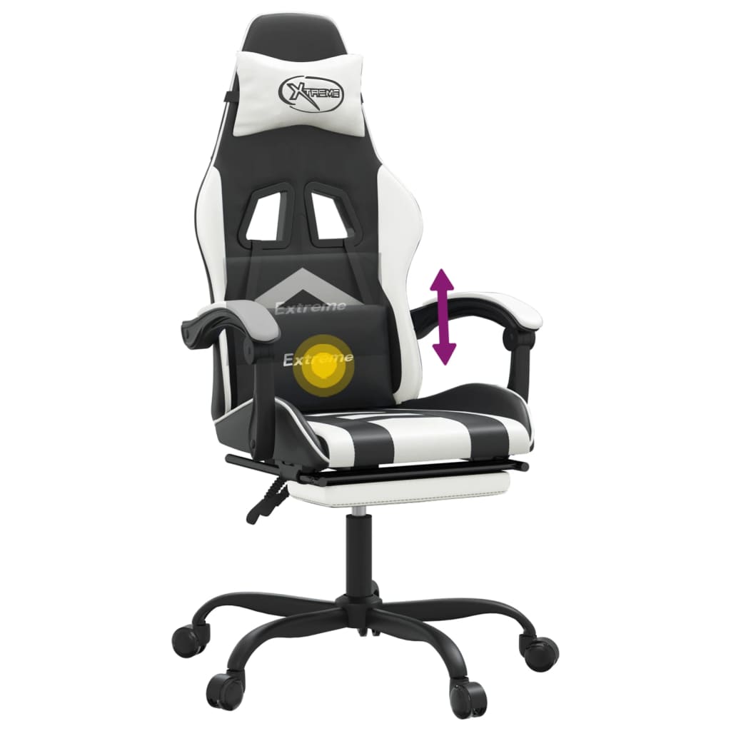 Gaming-Stuhl Drehbar Schwarz und Rot Kunstleder
