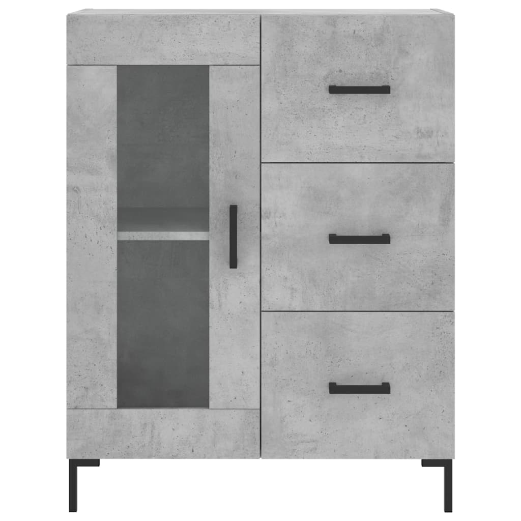 Highboard Hochglanz-Weiß 69,5x34x180 cm Holzwerkstoff