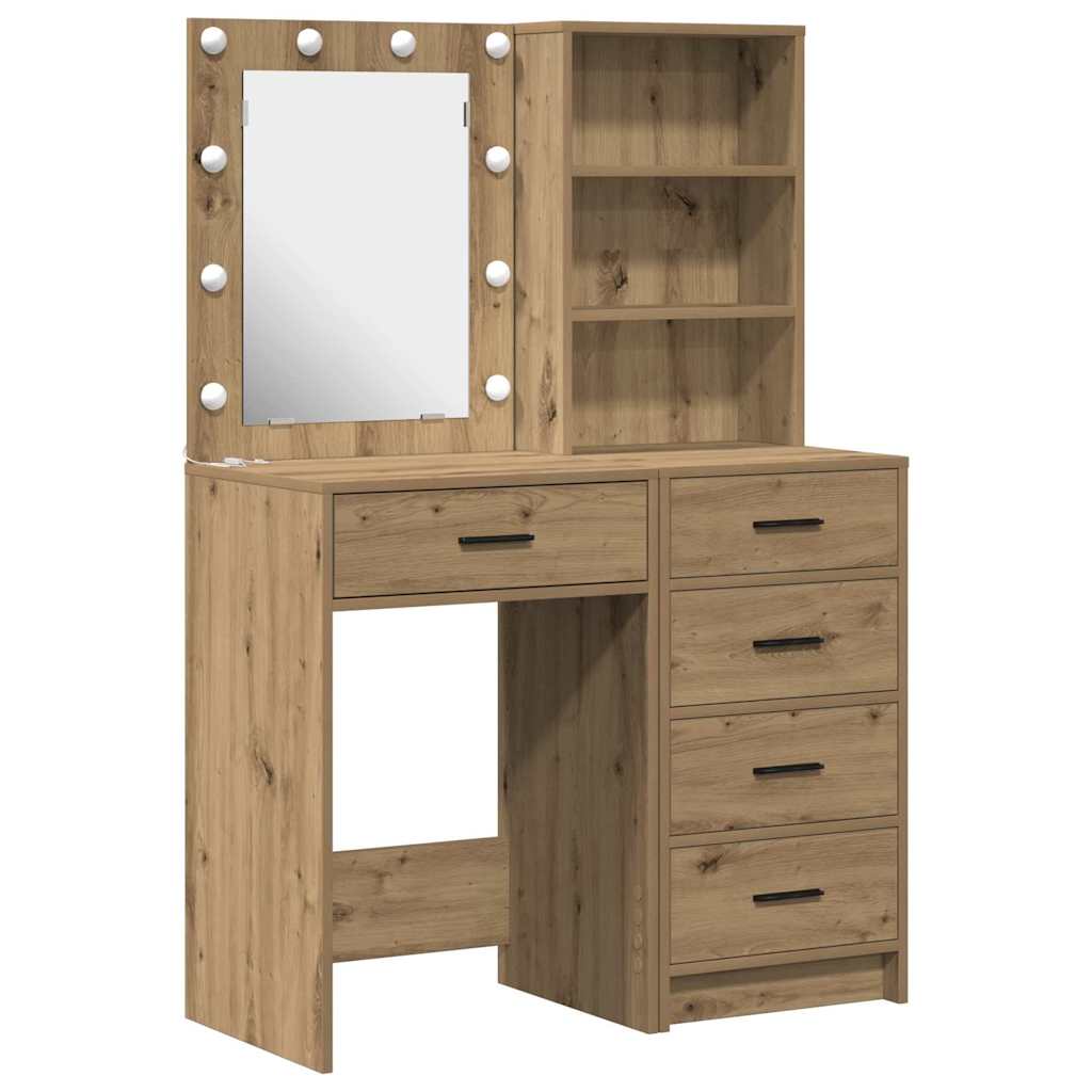 Schminktisch 2 pcs Weiß 50 x 41 x 135 cm Holzwerkstoff