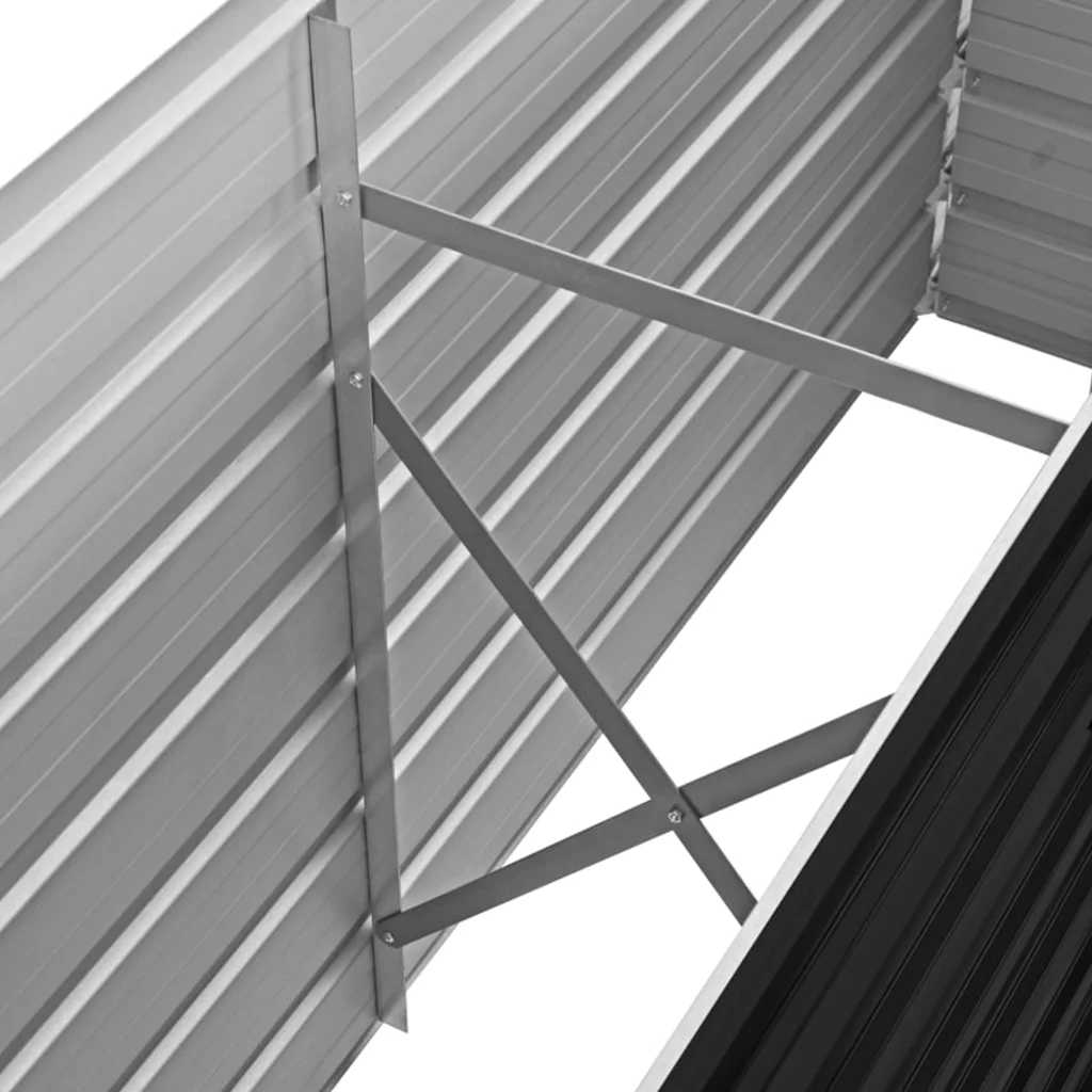 Hochbeet Anthrazit 160 x 80 x 77 cm Verzinkter Stahl