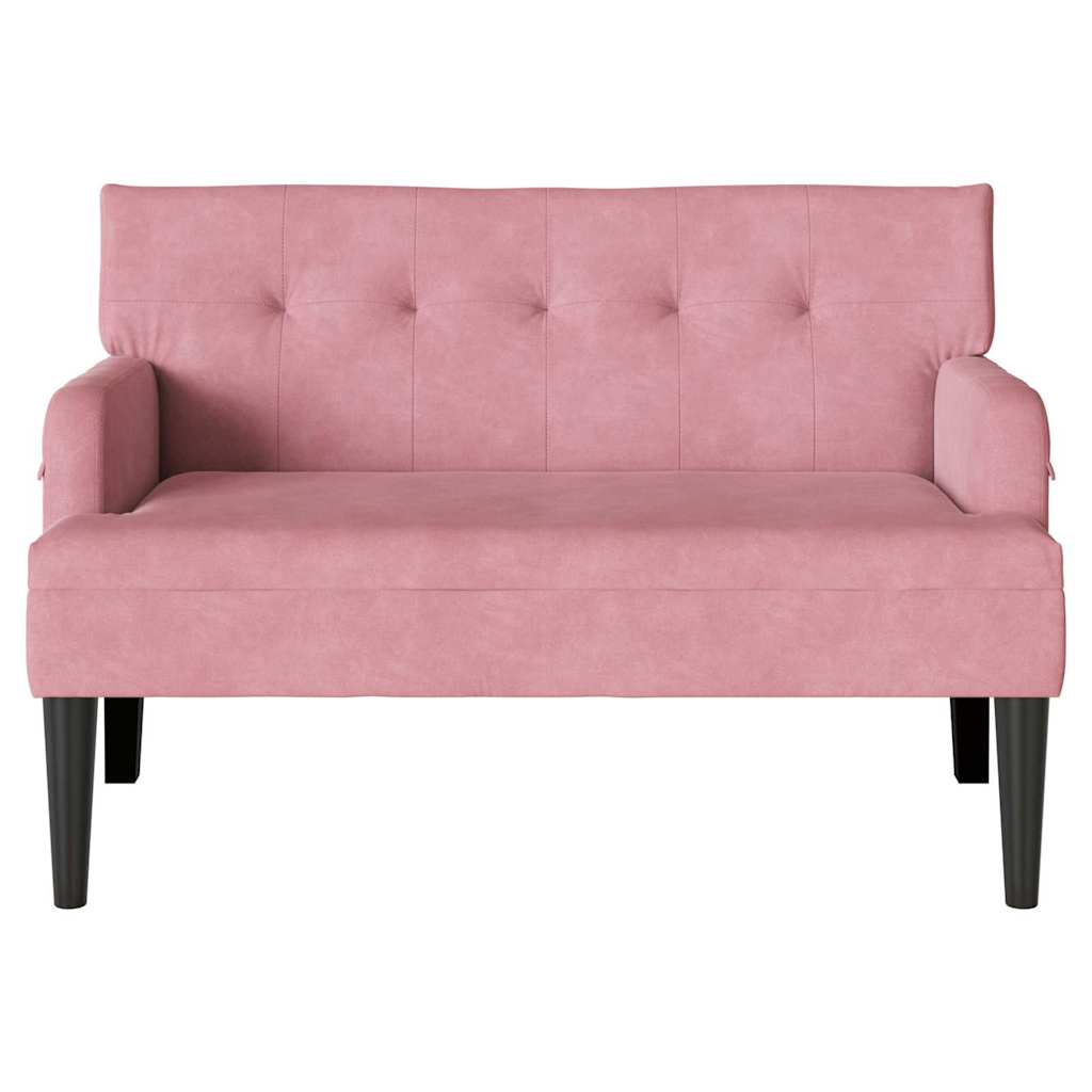 Chesterfield Bank Hellgrau 112 x 65,5 x 75 cm Samt
