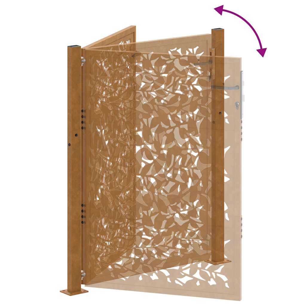 Gartentor Schwarz 100x100 cm Stahl Lichtdesign