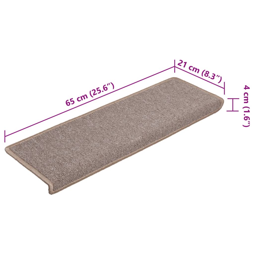 Stufenmatten 15 Stk. 65x21x4 cm Anthrazit Rechteckiger Rand