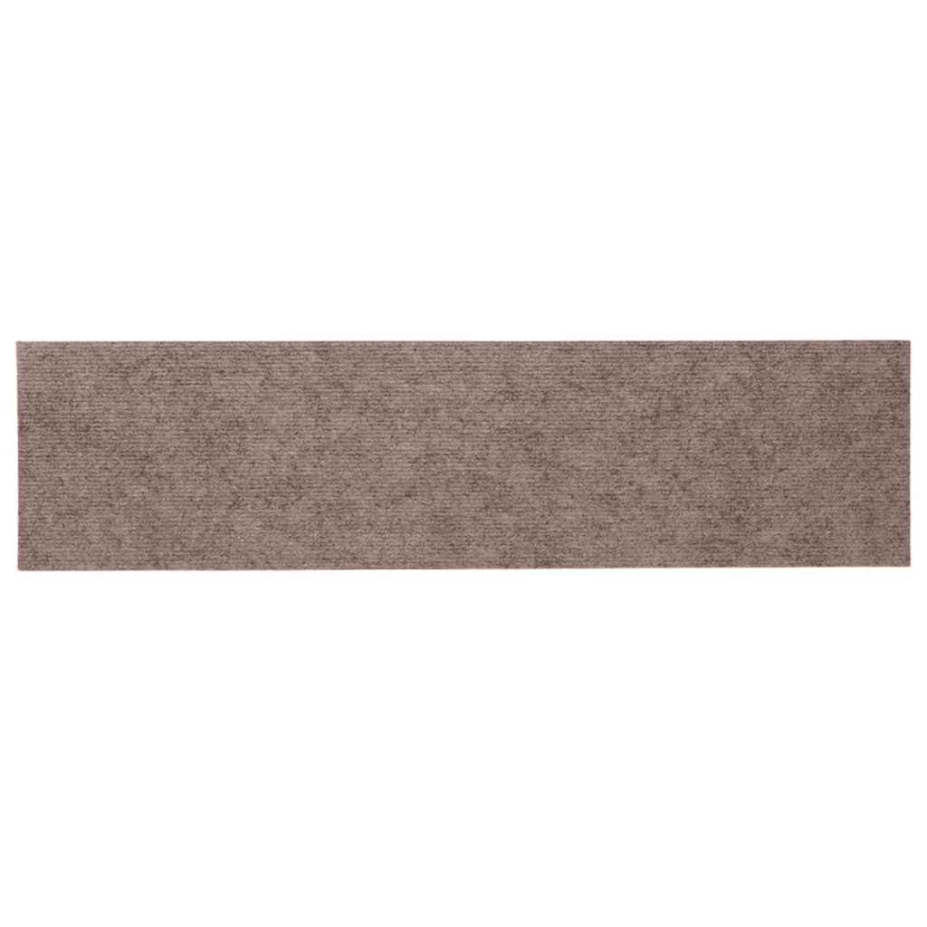 Stufenmatten Selbstklebend 15 Stk. 60x25 cm Hellbraun Rechteckig