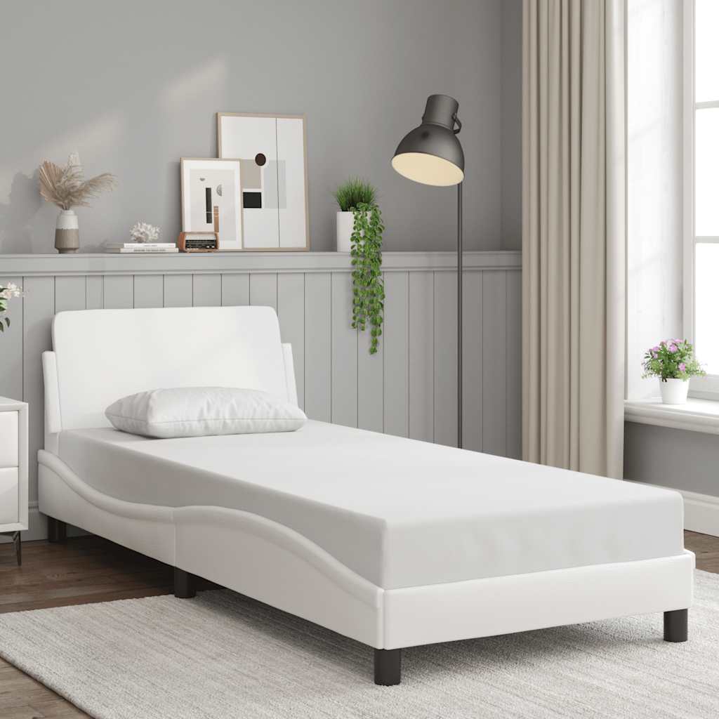 Bettgestell "Dover" Schwarz 80x200 cm Kunstleder