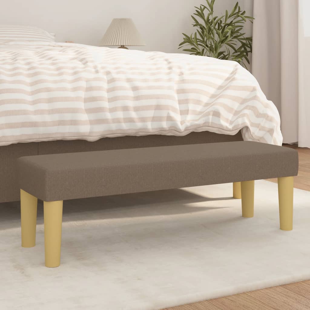 Sitzbank Hellgrau 70x30x30 cm Stoff