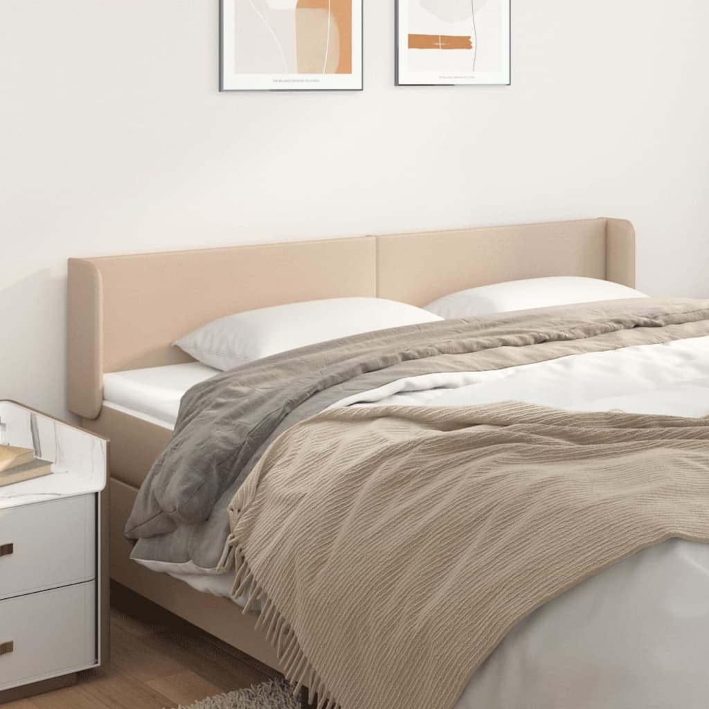Kopfteil mit Ohren Creme 83x16x78/88 cm Kunstleder