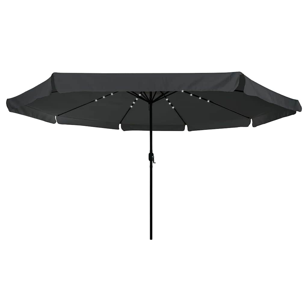 Garten-Sonnenschirm Sand und Anthrazit 395 x 395 x 245 cm