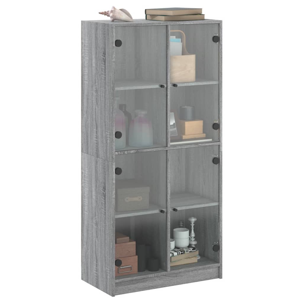 Bücherschrank mit Türen Weiß 136x37x142 cm Holzwerkstoff