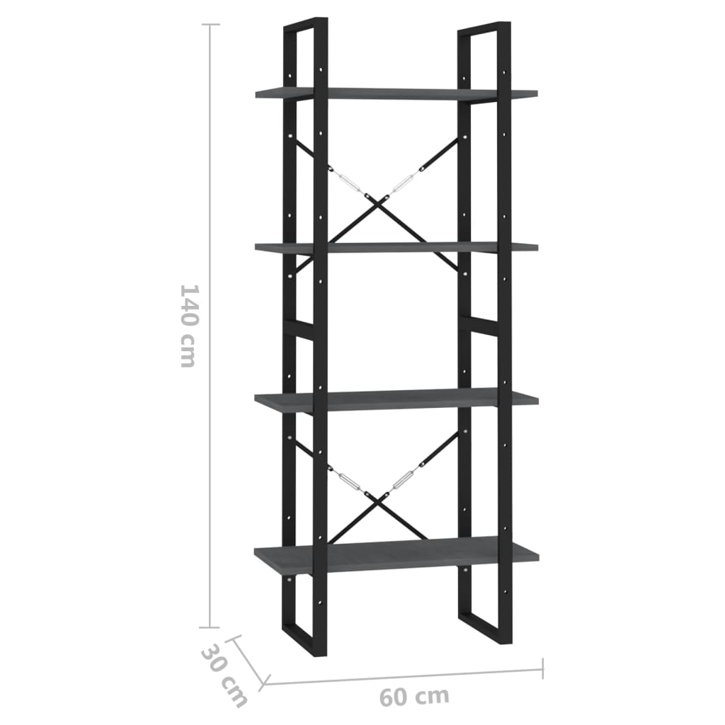 Bücherregal 2 Fächer Weiß 60x30x70 cm Holzwerkstoff
