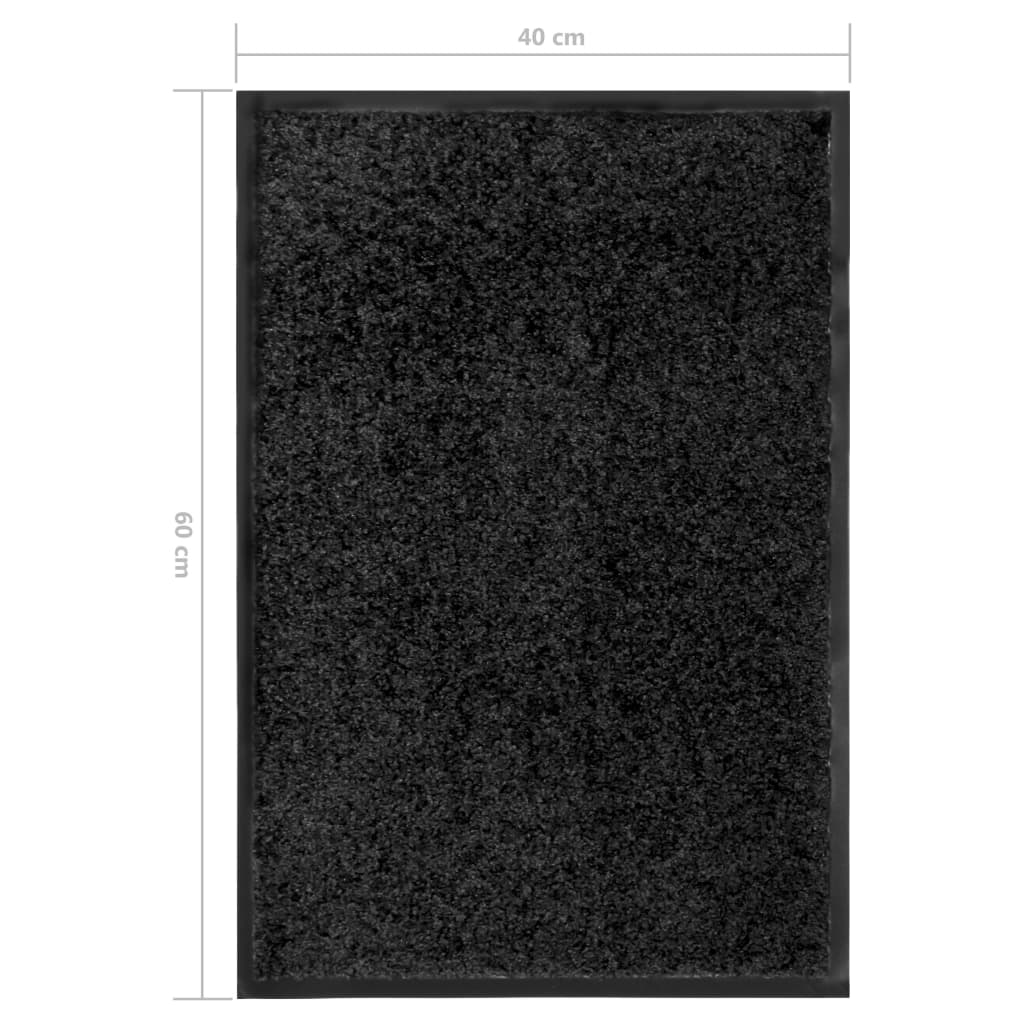 Fußmatte Waschbar Anthrazit 120x180 cm