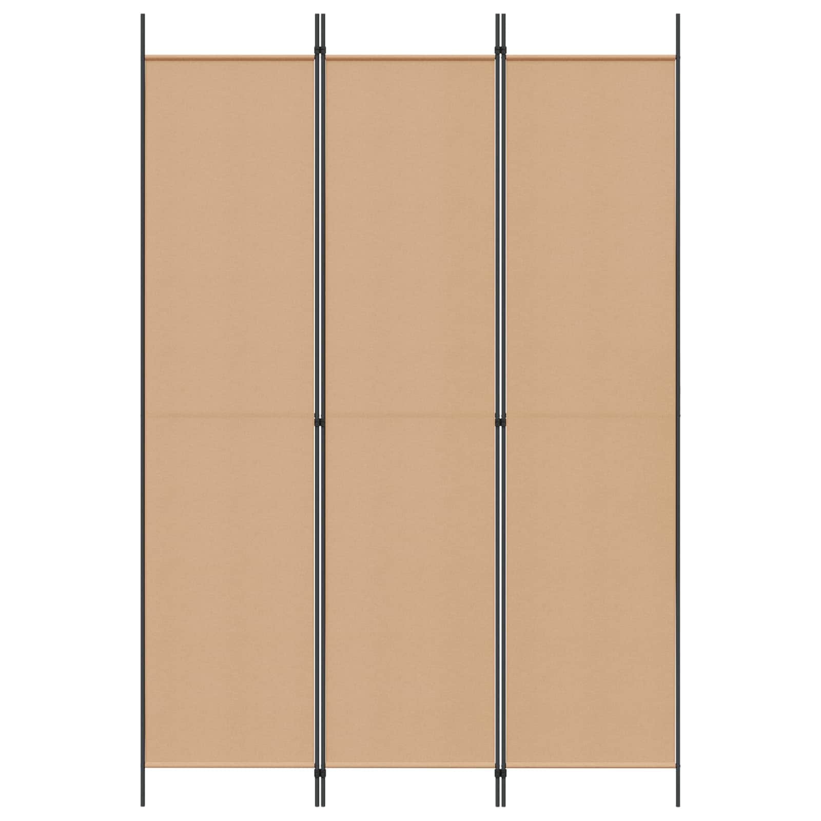 3-teiliger Raumteiler Beige 150 x 220 cm Stoff