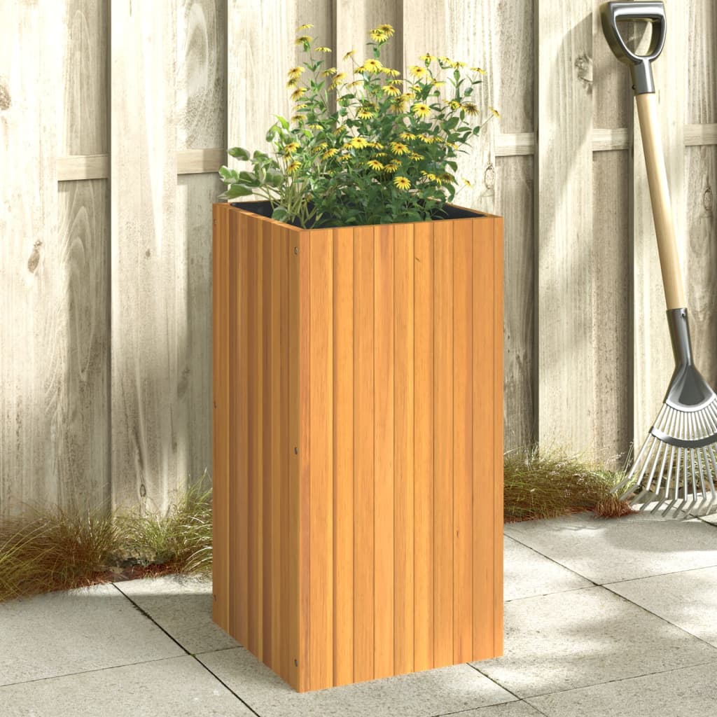 Pflanzkübel 25x25x25 cm Massivholz Akazie