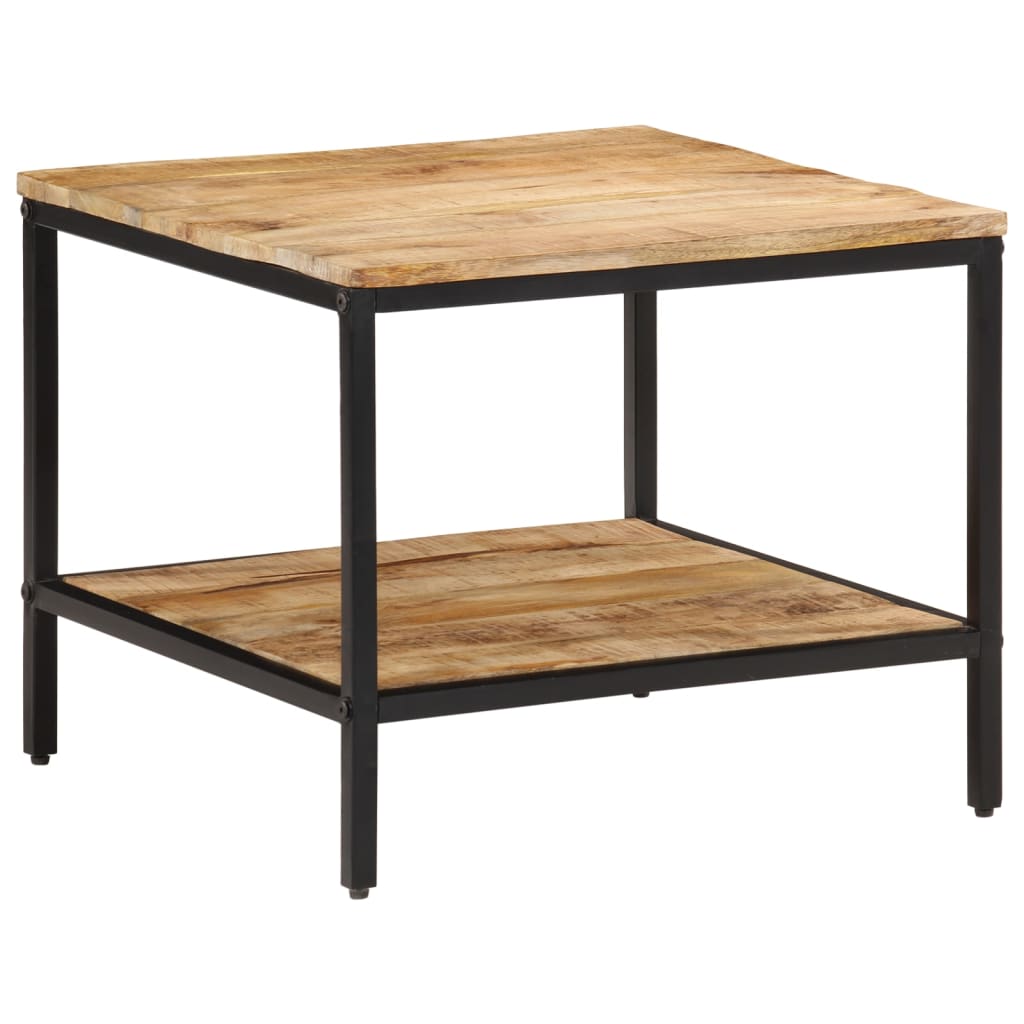 Couchtisch 45x45x35 cm Raues Massivholz Mango